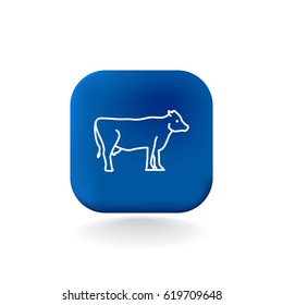 Cow web line icon.