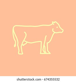 Cow web line icon.