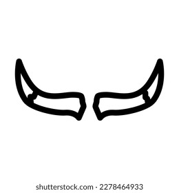 cow wildlife animal line icon vector. cow wildlife animal sign. isolated contour symbol black illustration