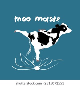 Cow Yoga Pose Illustration - Moo Maste