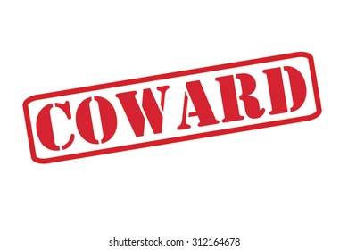 COWARD red Rubber Stamp vector over a white background.