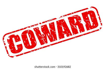 Coward red stamp text on white