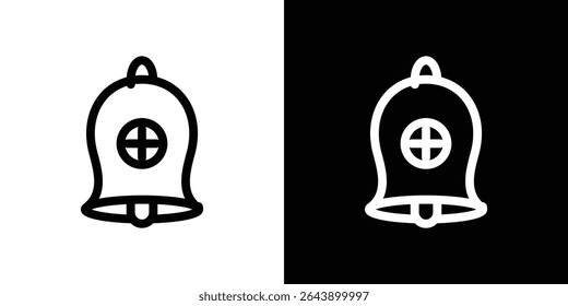 Cowbell círculo mais ícone vetor simples elemento ilustração editável
