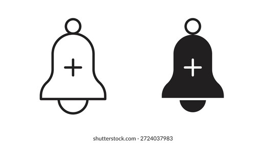 Círculo com Cowbell mais ícones, Vetor de linha. conjunto de símbolos sólido