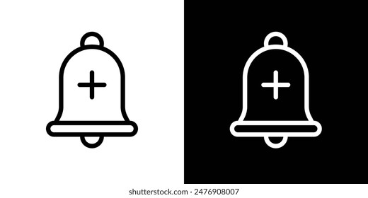 Cowbell circle plusvector icon set on white background.