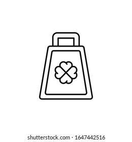 Cowbell, clover, instrument icon. Simple line, outline vector elements of Patrick's day icons for ui and ux, website or mobile application