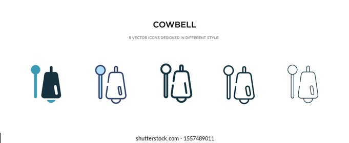 cowbell icon in different style vector illustration. two colored and black cowbell vector icons designed in filled, outline, line and stroke style can be used for web, mobile, ui