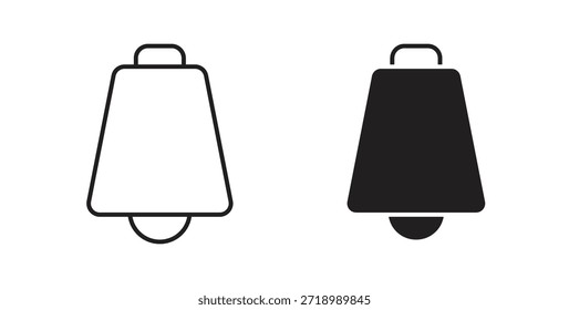 Ícone de Cowbell para aplicativo móvel, projetos editáveis