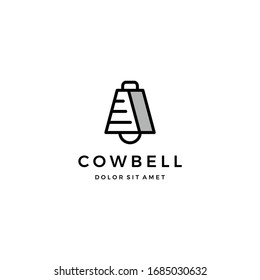 Cowbell icon. Simple linear style cow bells.