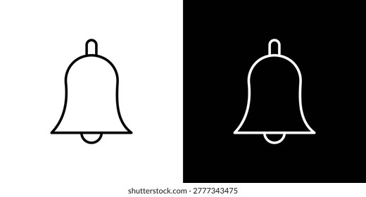 Cowbell icon symbol. Vector outline drawing.