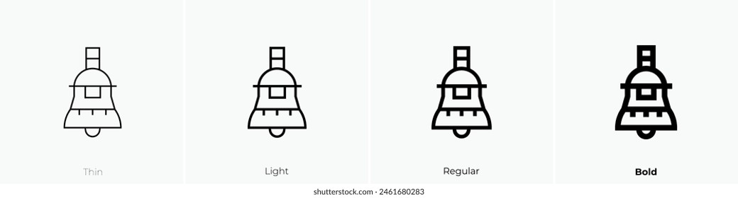 cowbell icon. Thin, Light Regular And Bold style design isolated on white background