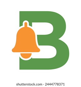 Cowbell Logo combine with letter B vector template