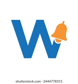 Cowbell Logo combine with letter W vector template