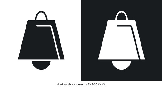 Cowbell vector icon set in solid style.