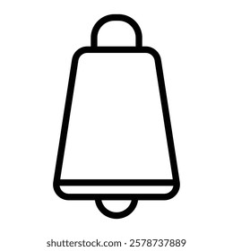 Cowbell Vector Line Icon Design