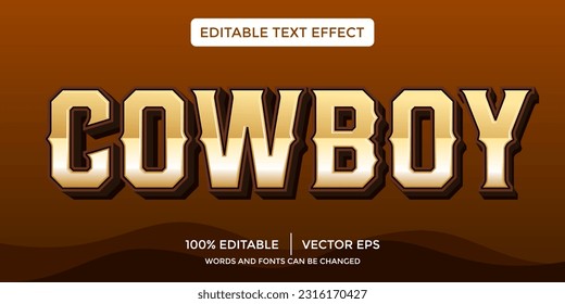 Cowboy-3D-Texteffekt-Vorlage