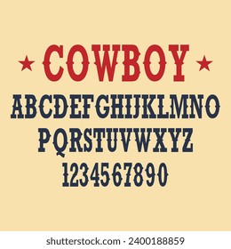 Cowboy Alphabet Western Style design