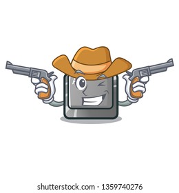 Cowboy alt button in the cartoon shape