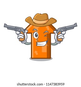 Cowboy arrow character cartoon style