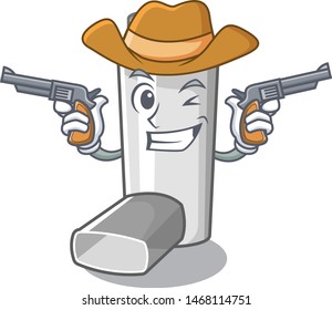 Cowboy asthma inhaler in the cartoon shape