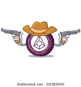 Cowboy Augur coin character cartoon