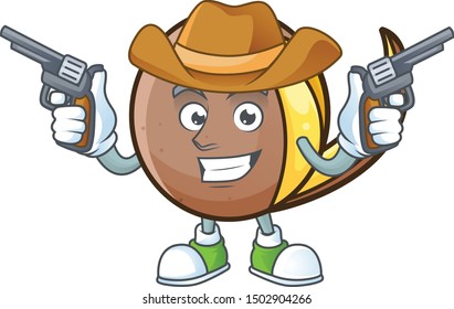 Cowboy bambangan fruit cartoon character with mascot