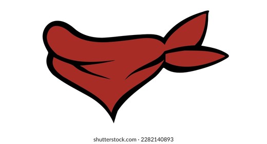 Cowboy bandana Symbol im Cartoon-Stil .Vektorgrafik.