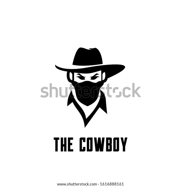 Cowboy Bandit Head Logo Icon Design Stock Vector (Royalty Free ...