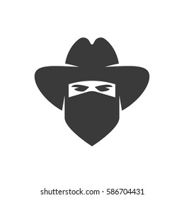 Cowboy. Bandit icon