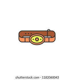 cowboy belt colored icon. Element of wild west icon for mobile concept and web apps. Cartoon cowboy belt icon can be used for web and mobile