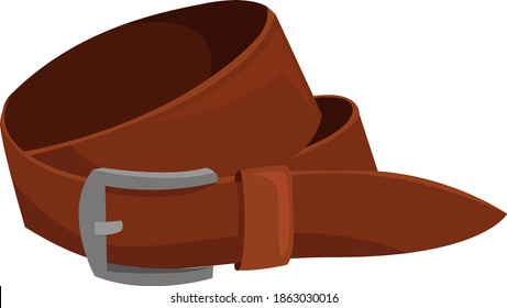 Cowboy Belt, Illustration, Vector On White Background.