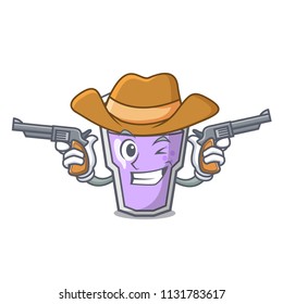 Cowboy berry smoothie character cartoon