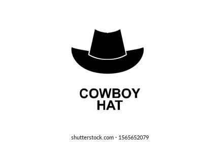 Cowboy black hat logo icon design vector illustration