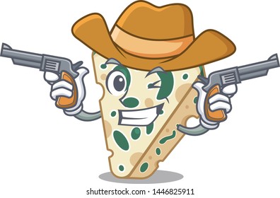 Cowboy blue cheese in the cartoon shape