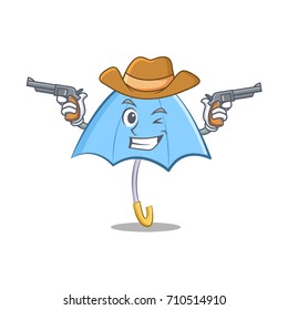Cowboy blue umbrella character cartoon