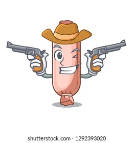 Cowboy bolster on the funny cartoon shape