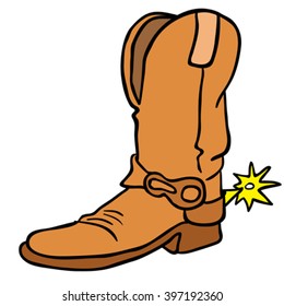 cowboy boot cartoon