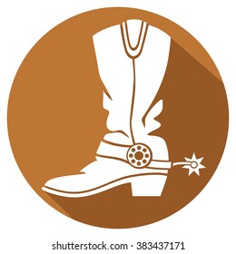 cowboy boot flat icon