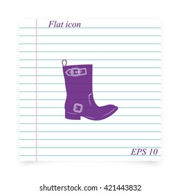Cowboy boot icon.