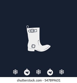 Cowboy boot icon.
