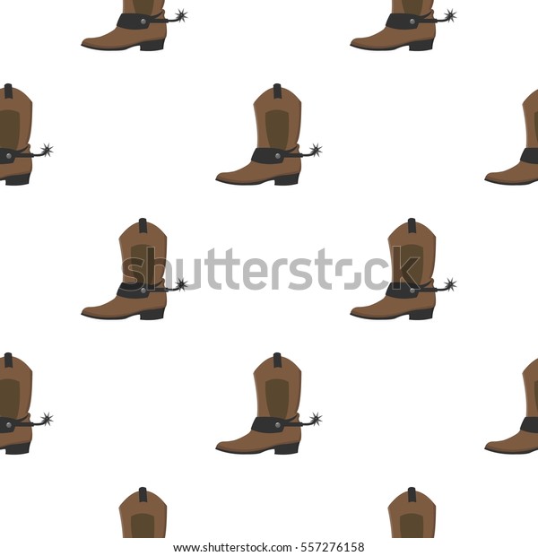 Cowboy Boot Icon Cartoon Singe Western Stock Vector Royalty Free