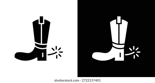Cowboy Boot icon vector illustration - high quality black style vector icons