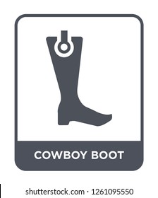 cowboy boot icon vector on white background, cowboy boot trendy filled icons from Desert collection, cowboy boot simple element illustration