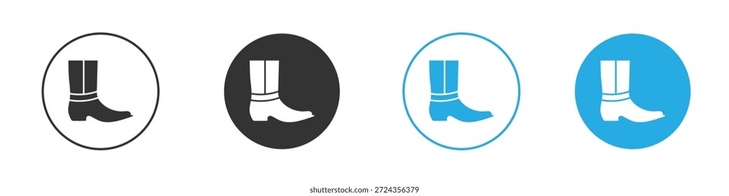 Cowboy Boot icons design element. vector illustration on white background.