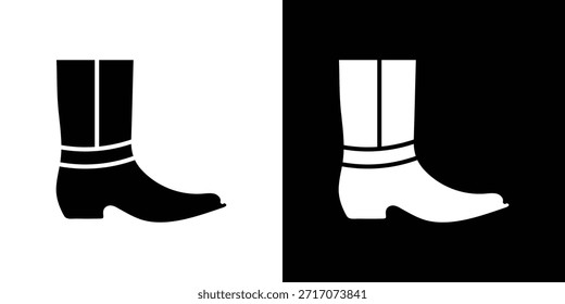 Cowboy Boot icons vector silhouette design. Vector flat graphic design illustration.