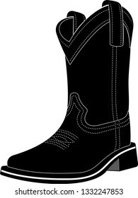 Cowboy boot isolated on white background
