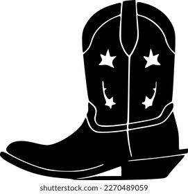 Cowboy Boot - Minimalist and Flat Logo - Vector illustration