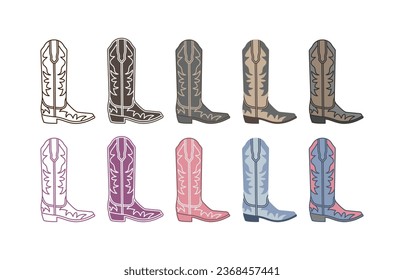 Cowboy Boot Set Bundle Collection