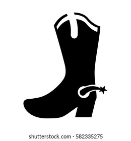 cowboy boot shoe icon