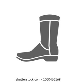 Cowboy boot shoe icon in trendy flat style isolated on white background. Symbol for your web site design, logo, app, UI. Vector illustration, EPS